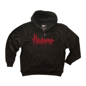 Nebraska Huskers Premium Fleece Hoodie - Script Huskers Fade
