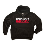 Nebraska Huskers Premium Fleece Hoodie - Half & Half NEBRASKA