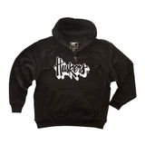 Nebraska Huskers Premium Fleece Hoodie - White Script Huskers Outline