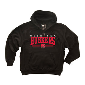 Nebraska Huskers Premium Fleece Hoodie - Nebraska Huskers Stripe N