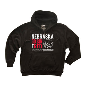 Nebraska Huskers Premium Fleece Hoodie - Go Big Fred Husker Basketball