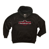 Nebraska Huskers Premium Fleece Hoodie - Striped HUSKERS Football Laces