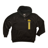 Iowa Hawkeyes Premium Fleece Hoodie - Vertical Stripe with Tigerhawk