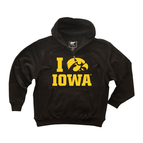 Iowa Hawkeyes Premium Fleece Hoodie - I Love IOWA