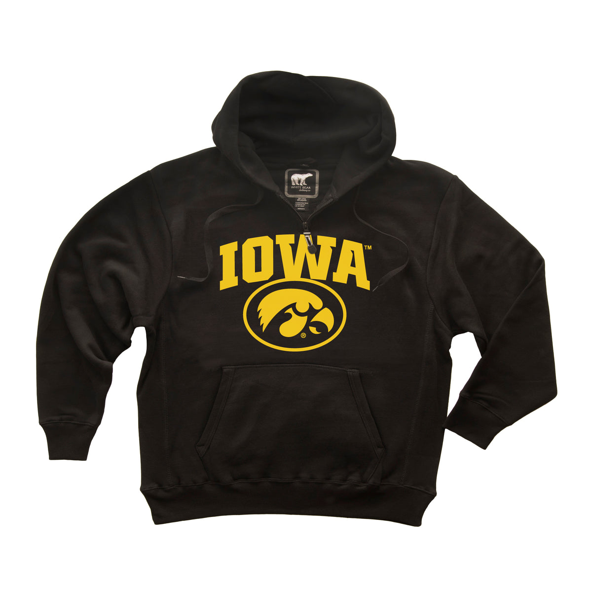 Iowa Hawkeyes Premium Fleece Hoodie - IOWA with Tigerhawk Oval