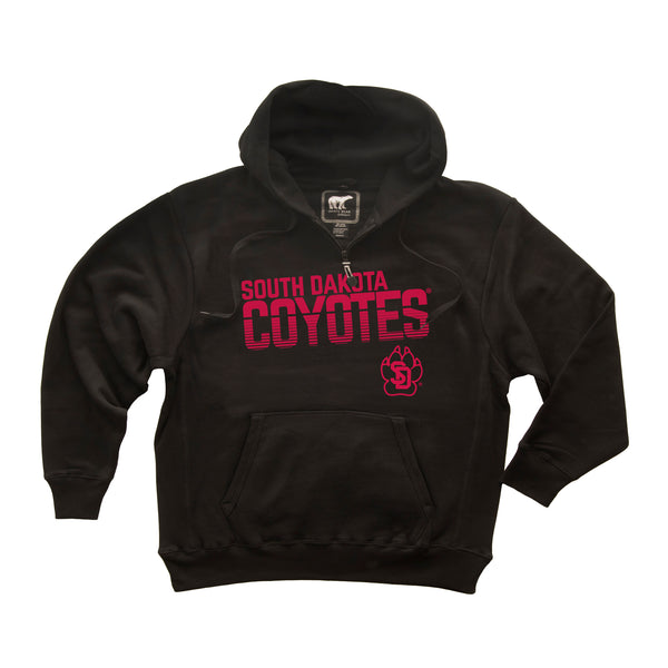 South Dakota Coyotes Premium Fleece Hoodie - Coyotes Stripe Fade