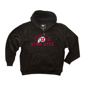 Utah Utes Premium Fleece Hoodie - U of U Arch with Circle Feather Logo