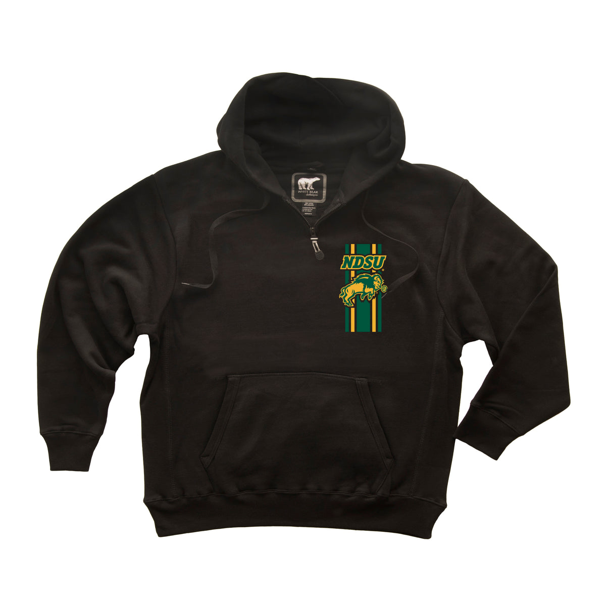 NDSU Bison Premium Fleece Hoodie - Bison Logo Vertical Stripe
