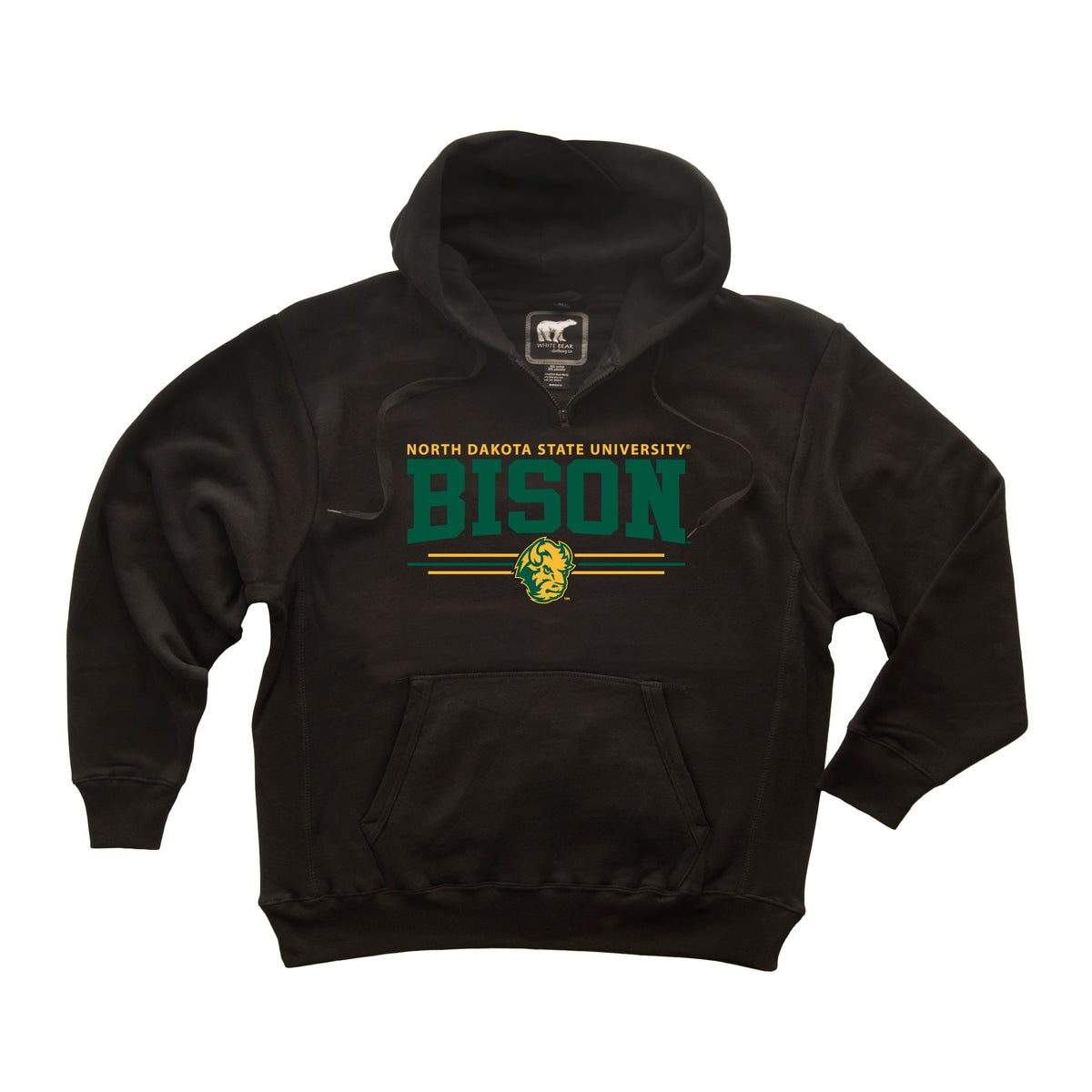 NDSU Bison Premium Fleece Hoodie - Bison 3-Stripe
