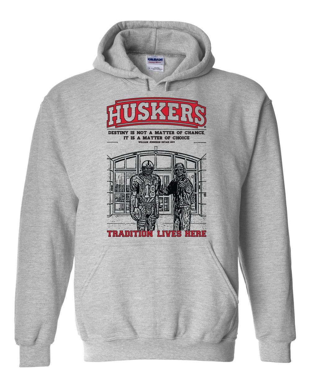 Nebraska Cornhuskers Football Tradition Lives Here "Berringer & Osborne" Hooded Sweatshirt