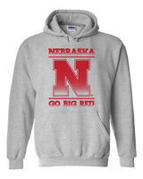 Nebraska Cornhuskers "Nebraska N GO BIG RED" Hooded Sweatshirt