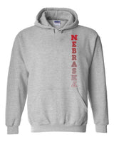 Nebraska Cornhuskers Vertical "NEBRASKA" Hooded Sweatshirt