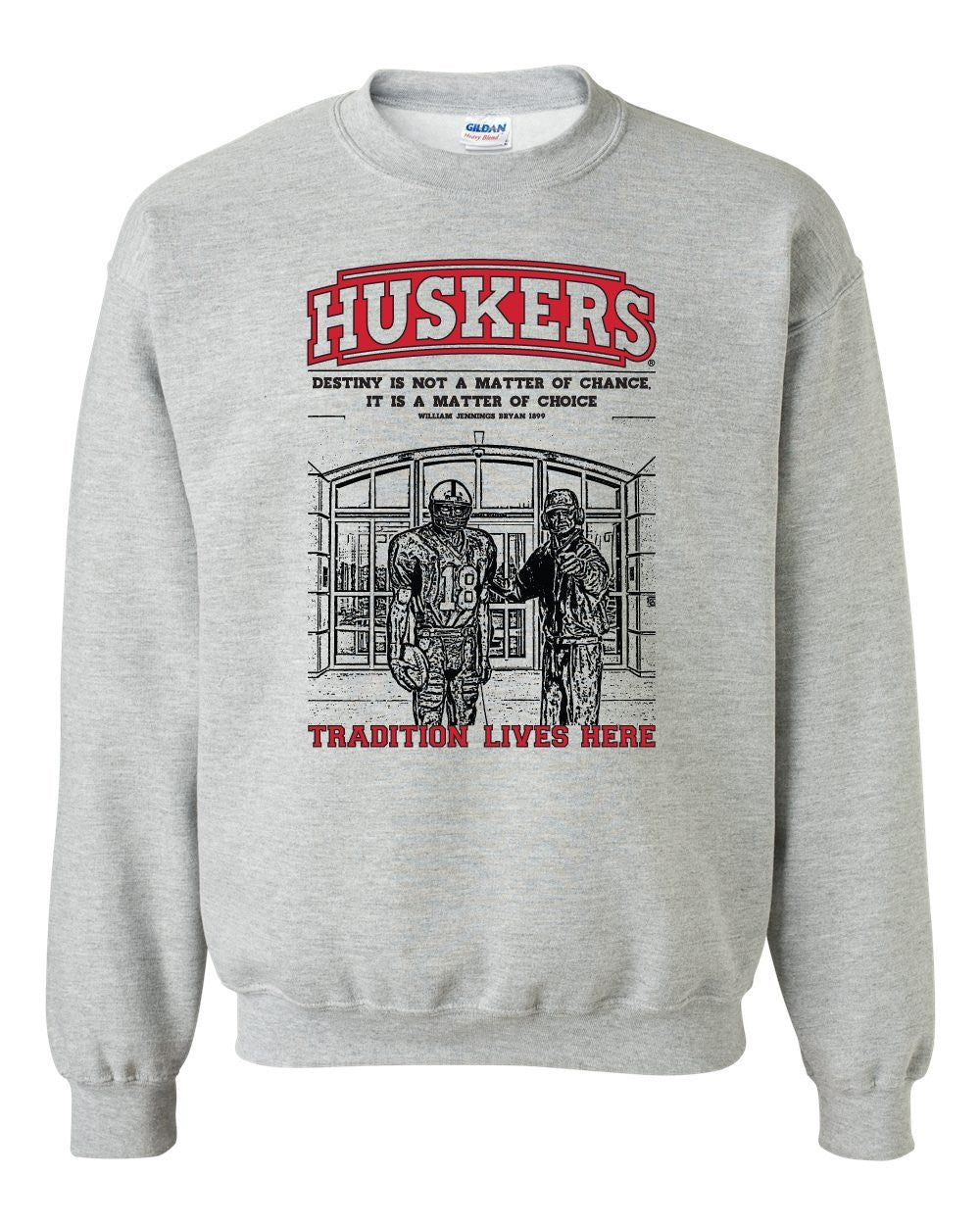 Nebraska Cornhuskers Football Tradition Lives Here "Berringer & Osborne" Crewneck Sweatshirt