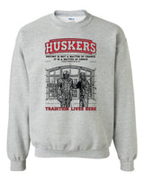 Nebraska Cornhuskers Football Tradition Lives Here "Berringer & Osborne" Crewneck Sweatshirt