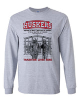 Nebraska Cornhuskers Football Tradition Lives Here "Berringer & Osborne" Long Sleeve Tee Shirt