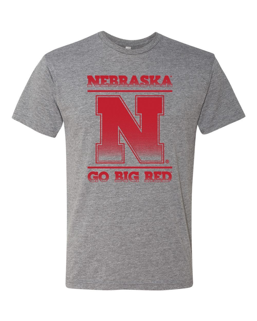 Premium Ultra-Soft Tri-Blend Nebraska Cornhuskers "Nebraska N GO BIG RED" Tee Shirt