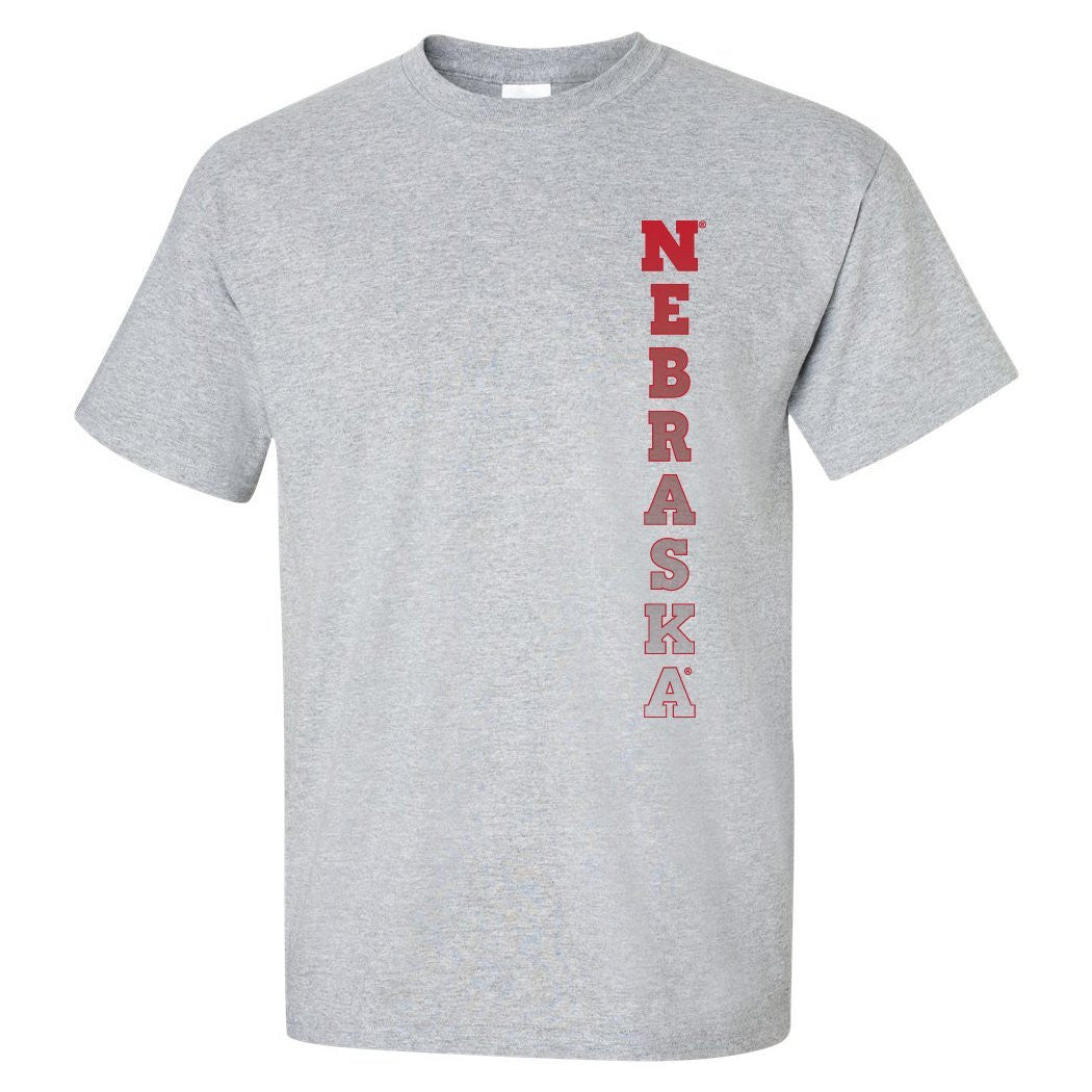 Nebraska Cornhuskers Vertical "NEBRASKA" Tee Shirt