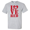 Nebraska Cornhuskers Stacked LOVE N RED Tee Shirt