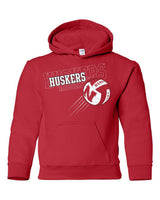 Nebraska Cornhuskers Volleyball "Huskers Huskers Huskers" Youth Hooded Sweatshirt