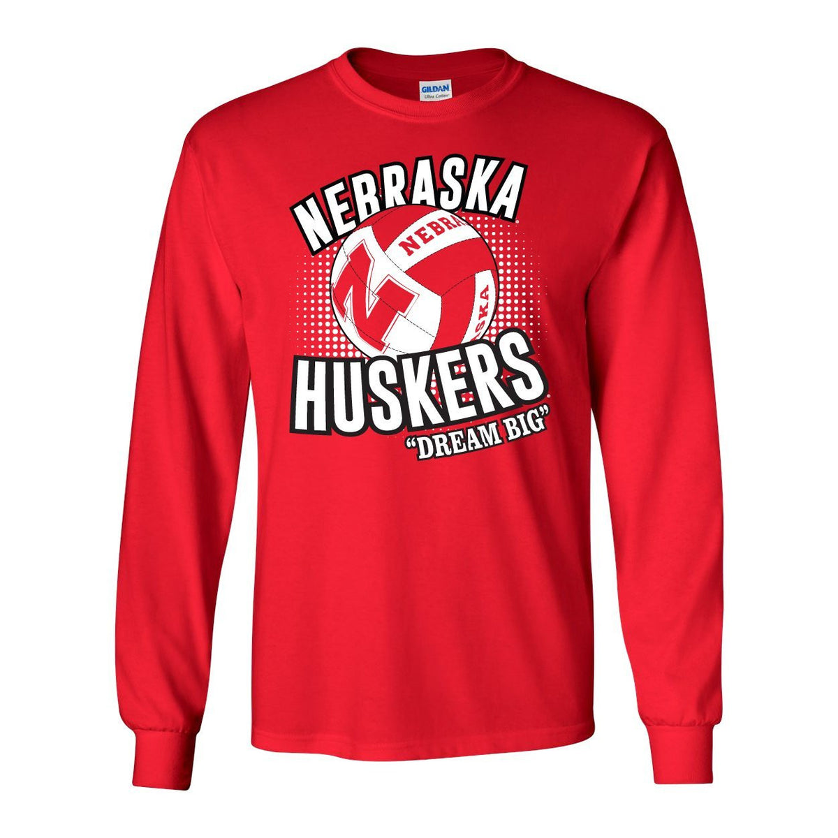 Nebraska Huskers Volleyball "Dream Big" Long Sleeve Tee Shirt
