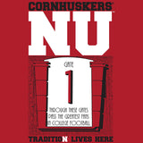Nebraska Cornhuskers Football Tradition Lives Here "Gate 1" Tee Shirt