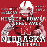 Nebraska Football Traditions Unisex Short Sleeve Tee Shirt - Red High Resolution Detail