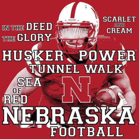 Nebraska Football Traditions Unisex Short Sleeve Tee Shirt - Red High Resolution Detail