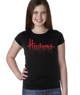 Nebraska Cornhuskers Legacy Script "Huskers" Youth Girls Tee Shirt