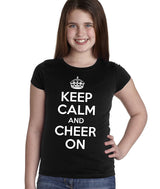 "KEEP CALM and CHEER ON" Youth Girls Tee Shirt