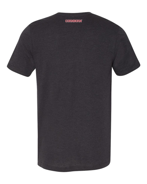 Nebraska Huskers Premium Tri-Blend Tee Shirt - Nebraska Huskers Script Overlapping