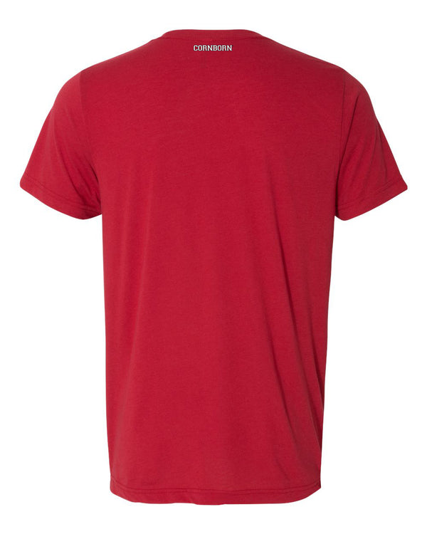 Premium Ultra-Soft Tri-Blend Nebraska Cornhuskers Football HUSKER Helmet Tee Shirt