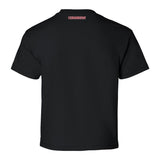 Nebraska Husker Youth Boys Tee Shirt - Vertical Stripe Script Huskers