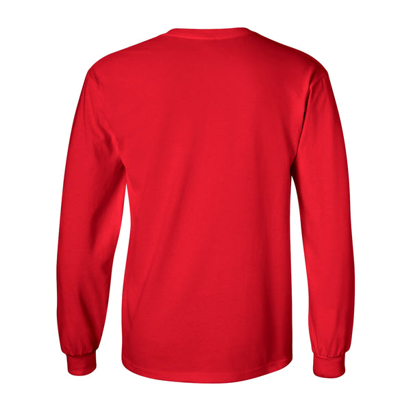 Nebraska Huskers Long Sleeve Tee Shirt - White Script Huskers Outline