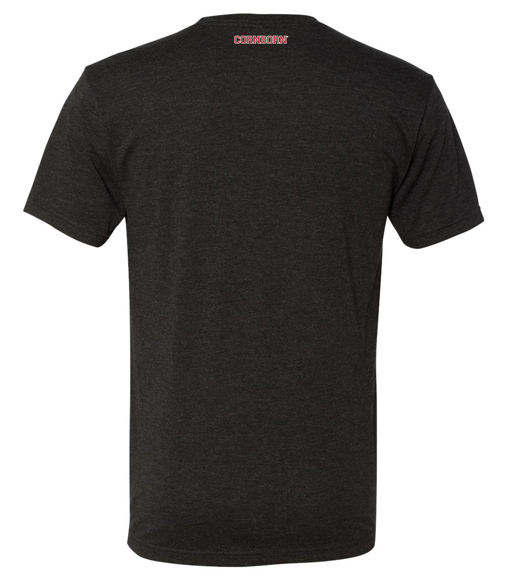 Nebraska Husker Tee Shirt Premium Tri-Blend - HUSKERS Stripe N